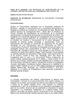 Título de la ponencia: LOS PROCESOS DE VISIBILIZACIÓN DE