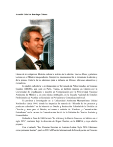 Arnulfo Uriel de Santiago Gómez Líneas de investigación: Historia