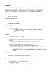 Presentaci&oacute;n: Esta actividad persigue la integraci&oacute;n