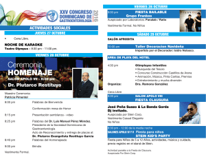 Programa Social XXV Congreso Dominicano de Gastroenterología