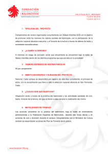 1. TIPOLOG&Iacute;A DEL PROYECTO Campamentos de verano