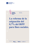 Dossier `La reforma de la asignación del 0,7% para fines sociales`