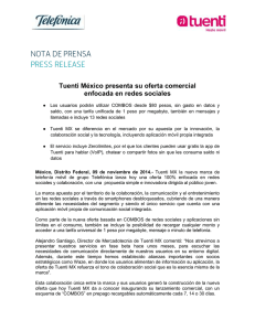 Tuenti México presenta su oferta comercial enfocada en redes