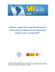 Iniciativas y planes sobre seguridad alimentaria y nutricional en los