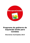 Programa de gobierno de Izquierda Unida para Córdoba