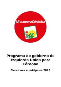 Programa de gobierno de Izquierda Unida para Córdoba