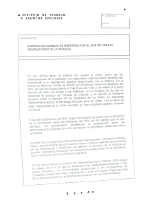Acuerdo del Consejo de Ministros por el que se crea el Observatorio
