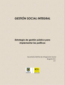gestión social integral - Secretaria Distrital de Integración Social