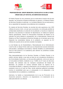 PROPOSICIÓN DEL GRUPO MUNICIPAL SOCIALISTA E IU-CM