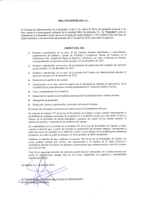MBA INCORPORADO, S.L. ORDEN DEL DÍA socios podrán solicitar