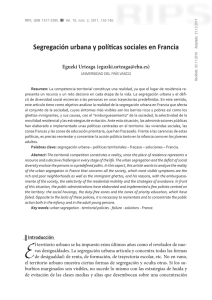 Segregación urbana y políticas sociales en Francia