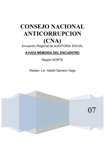 CONSEJO NACIONAL ANTICORRUPCION (CNA)