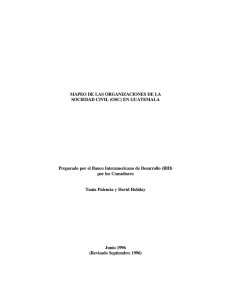 MAPEO DE LAS ORGANIZACIONES DE LA SOCIEDAD CIVIL (OSC