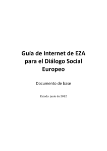 Guía de Internet de EZA para el Diálogo Social Europeo