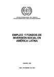 Empleo y fondos de inversión social en América Latina