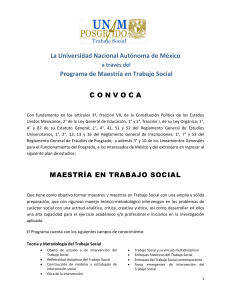 Maestria - Escuela Nacional de Trabajo Social