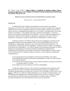 Historia Social de la Salud Publica en Amrica Latina