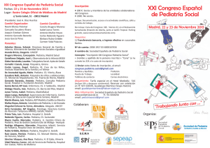 XXI Congreso Español de Pediatría Social