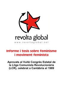 Informe i tesis sobre feminisme i moviment feminista