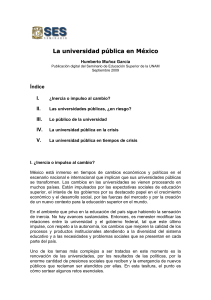 La universidad pública en México