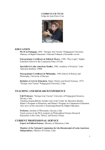 education teaching and research experience current professional