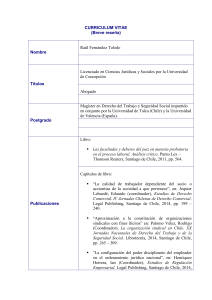 curriculum vitae - Universidad de Chile