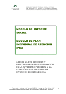 Modelo de Informe Social y el Modelo de Plan Individual de