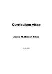 Curriculum vitae - Josep M Blanch Ribas