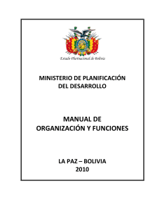 manual de organización y funciones - Ministerio de Planificación del