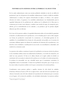 PASTORES ALTO ANDINOS: ENTRE LA POBREZA Y EL BUEN