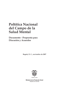 Poltítica Nacional del Campo de la Salud Mental