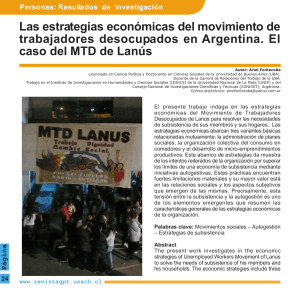 Las estrategias económicas del movimiento de