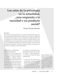 Los retos de la psicología en la actualidad, ¿una - CIR