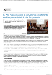 El Alto Aragón aspira a convertirse en referente en Responsabilidad