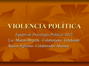 violencia política - Grupo de Psicología Política