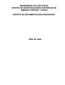 cedocihac - Centro de Investigaciones Históricas de América Central