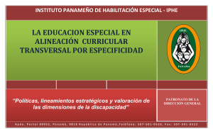 la educacion especial en alineación curricular transversal