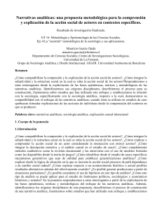 Narrativas analíticas: una propuesta metodológica para la