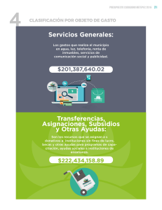 Servicios Generales: Transferencias, Asignaciones, Subsidios y