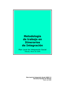 Metodología de trabajo en Itinerarios de Integración