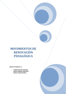 MOVIMIENTOS DE RENOVACIÓN PEDAGÓGICA