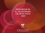PROFUNDIZAR EN EL VOLUNTARIADO: LOS RETOS HASTA 2020