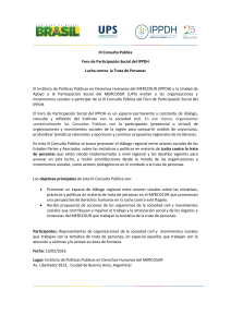 III Consulta Pública – Propuesta Metodologica - ippdh