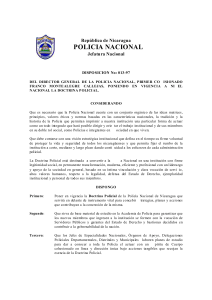 Doctrina de la Policía Nacional de Nicaragua.