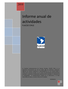 Informe Anual de Actividades FLACSO Chile