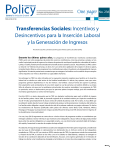 Transferencias Sociales: Incentivos y Desincentivos para la
