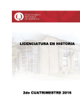 Licenciatura en Historia - Universidad Nacional de Quilmes