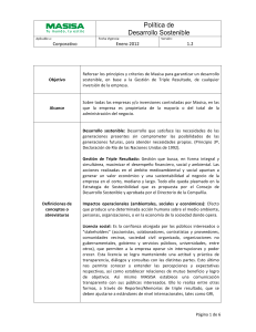Política de Desarrollo Sostenible