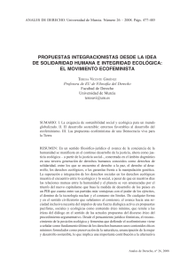 propuestas integracionistas desde la idea de solidaridad humana e