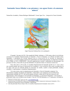 Santander blindar&aacute; sus p&aacute;ramos frente a la amenaza minera